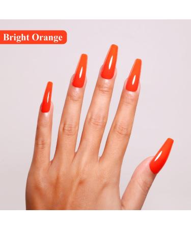 Imtiti Orange Gel Nail Polish 15ML Bright Orange Gel Polish Autumn Winter Gel Nail Polish Soak Off LED UV Nail Gel Polish DIY Nail Art Starter Manicure Salon Gel Nail Kit - Buy Online on GoSupps.com