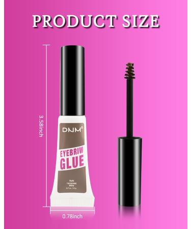Tinted Eyebrow Gel 2Pcs Dark Brown Waterproof Long-Lasting Brow Gel Transfer-Proof Thickening Extreme Hold Eyebrow Glue Without Residue Shapes and Sculpts Brows Natural brow Makeup for Women-04 04 Dark Brown - Buy Online on GoSupps.com