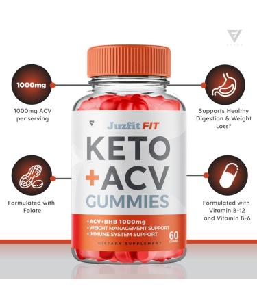 Juzfiit ACV Keto Gummies for Weight Loss - 60 Gummies - Buy Online on GoSupps.com