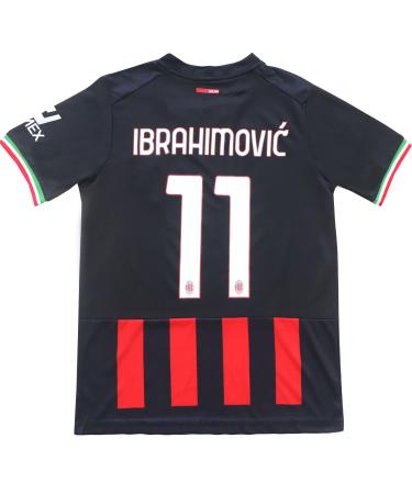 WINKIZIL 2021/2022 Milan Home #9 Zlatan Ibrahimovic Soccer Football Adult Mens Jersey Shirt Shorts Adult Sizes Home Large