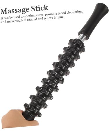 Muscle Massage Roller Hand & Leg Stick Fascia Massage Device for Neck & Body - 43x3cm Black - Buy Online on GoSupps.com