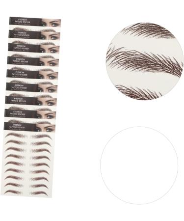 FOMIYES 54 Sheets Waterproof Eyebrow Stickers Makeup Stickers Hairlike Eyebrows Brown Temporary Brow Tattoos - Buy Online on GoSupps.com