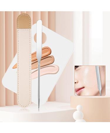 Buy Stainless Steel Makeup Spatula - Slanted Head Mixing Tool for Makeup & Nail Art - Perfect for Manicure Expert Techniques - Buy Online on GoSupps.com