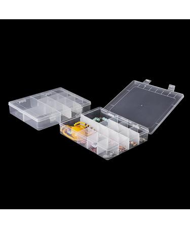 Yawdil 14 Grids Plastic Organizer Box With Dividers Large Grids Tackle Box Organizer Clear Snackle Box Container For Jewelry Art Diy Crafts Tapes Beads And Small Parts - Buy Online on GoSupps.com