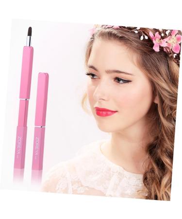 FRCOLOR Concealer double head Lip Gloss Applicator telescopic Makeup Brush makeup brush applicator with cover portable mini lipsticks travel makeup brush telescopic brush beauty tools medium Pink - Buy Online on GoSupps.com