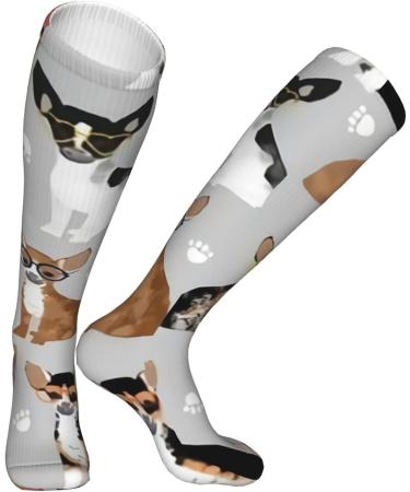 Chihuahua Dog Compression Socks for Men & Women - 15-20 mmHg Circulation Support for Running & Cycling - Buy Online on GoSupps.com