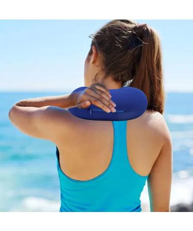 Verdant Touch Memory Foam Neck Pillow - Electric Vibration U-shaped Travel Pillow for Comfort - Blue - Buy Online on GoSupps.com
