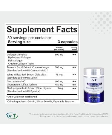 Dr. T Joint Health Bundle: Glucosamine/Chondroitin MSM Cream with Collagen + Joint Support Supplement | Athlete-Grade Joint & Muscle Relief | Non-GMO Gluten-Free Made in USA - Buy Online on GoSupps.com
