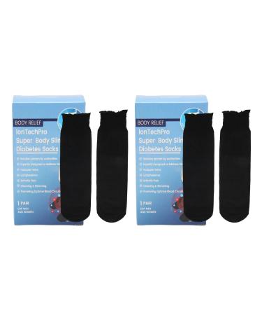 2 pairs of compression stockings - keep warm protective effect breathable design non -slip comfortable and soft for sporty fitness
