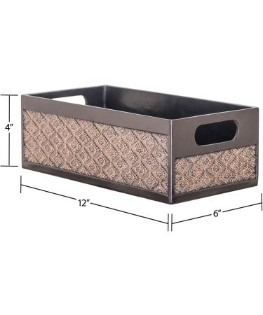 Modern Brown Dublin Bathroom Decor Box - Toilet Paper Storage Basket & Organizer - Buy Online on GoSupps.com