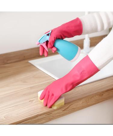Bamllum Rubber Cleaning Gloves for Kitchen - 4 Pairs Reusable Waterproof Dishwashing Gloves (Medium Blue Green Red Orange) - Flexible & Long-lasting Quality - Buy Online on GoSupps.com