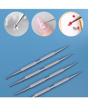 5 Pack Nail Dotting Pen Stainless Steel Double-ended Painting Nail Dotting Pens DIY Nail Decorations Manicure Tools for Home Beauty Nail Salon - Buy Online on GoSupps.com