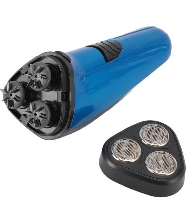 Beard Trimmer Rechargeable Electric Beard Trimmer 3 Multifunctional Floating Heads for Travel (Blue) - Buy Online on GoSupps.com
