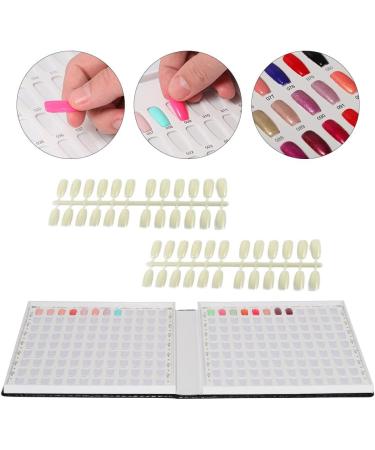 BNG Nail Display Book - 216 Color Nail Gel Polish Chart in Black Leather Book | Nail Art Salon Design Display with 240 Pcs False Nails Tips - Buy Online on GoSupps.com