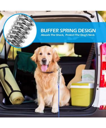 LINGSFIRE Dog Tie Out Cable 10m/33ft Tie Out Cable for Dogs Stainless Steel Wire Rope with Shock Absorbing Spring & Metal Swivel Hooks Pet Tie Out Cable for Large Dogs Up to 110 lbs - Buy Online on GoSupps.com
