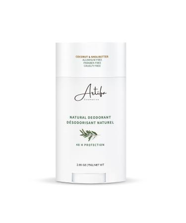 Artifa Natural Deodorant  Aluminum Free for Women and Men with Probiotics  Coconut oil  Shea Butter 2.65 oz (75 g)