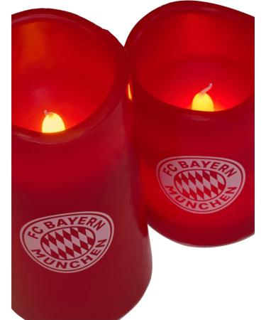 FC Bayern Munich LED Candle Set - Red | Perfect for Fans & Collectors | International Shipping Available - Buy Online on GoSupps.com