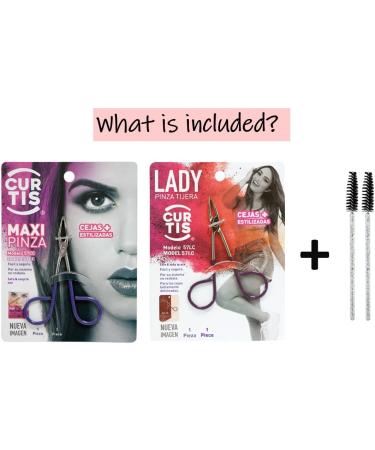 Professional 2-in-1 Tweezers with Scissor Handle and Eyebrow Brush | Precision Beauty Tools for Men and Women | Portable Facial Hair, Ingrown Hair, Blackhead Remover - Buy Online on GoSupps.com