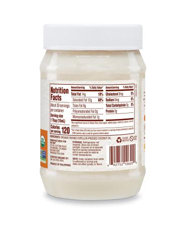 Nutiva Organic Refined Coconut Oil 15 fl oz - Pure, Versatile & Healthy Cooking Oil - Buy Online on GoSupps.com