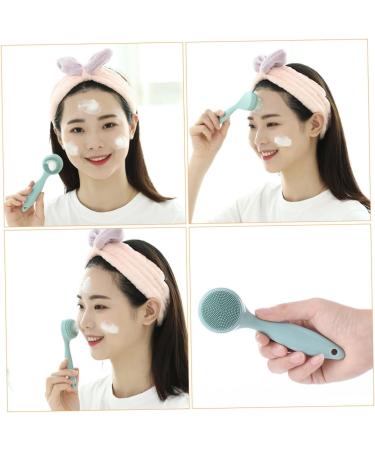 Angoily Manual Blackhead Removal Brush 2 Sets Cleansing Brush Face Wash Brush Silicone Face Scrubbers Exfoliator Facial Scrub Brush Silicone Silicone Face Brush - Buy Online on GoSupps.com
