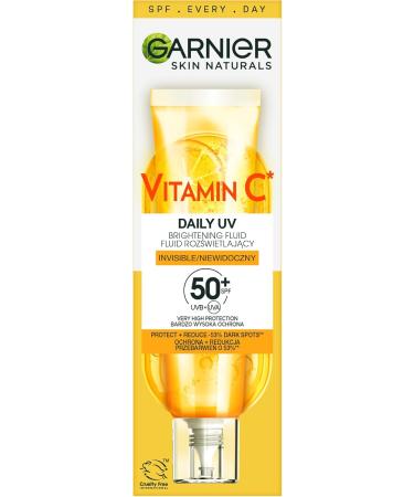 L'Oreal Garnier Vitamin C Day Brightening Liquid with SPF50+ invisible 40 ml - Buy Online on GoSupps.com