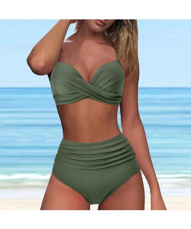 Womens 2 Pieces Underwire Swim Tops Bikinis Cheeky Briefs Swimming Costume Tummy Control Bathing Suits Printing Swimsuits Beachwear 3409-mgkdg-ag-b XL - Buy Online on GoSupps.com