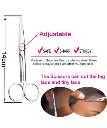 8-Piece Wig Install Kit for Lace Frontal Wigs: Edge Laying Scarf, Wig Grip Band, Edge Brush, Melt Band, Razor, Velvet Wig Grip, Eyebrow Tweezers, Hair Cutting Scissors, Pintail Comb - Women's Essential Tools - Buy Online on GoSupps.com