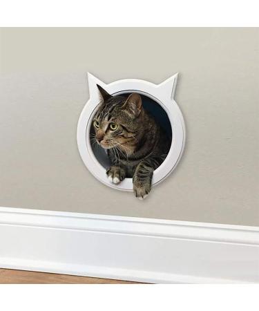 The Kitty Pass Wall Entry cat Door, Cat Door Tunnel, Cat Wall Door Pet Door Hidden Litter Box.n