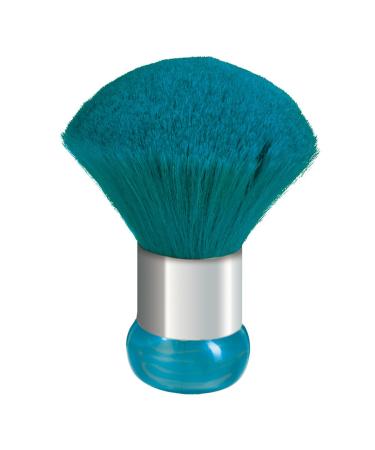 Neck brush goat hair with silver ring - blue