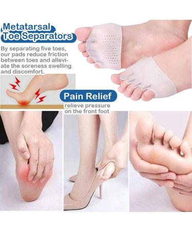 14 Pairs Gel Metatarsal Pads & Toe Separators - Premium Heel Grips & Forefoot Cushions for Comfort | Reusable & Breathable Insoles - Buy Online on GoSupps.com