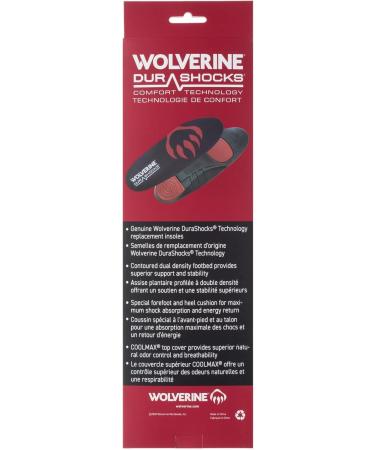 Wolverine Men's Durashocks Insole - Black Size M US 13 / EU 46 | Premium Comfort & Support for All-Day Wear - Buy Online on GoSupps.com