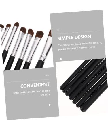 MUSISALY 7pcs Eye Makeup Brushes Halloween Hair Bows for Women Portable Eyeliner Brush Makeup Bag Black Wood - Buy Online on GoSupps.com