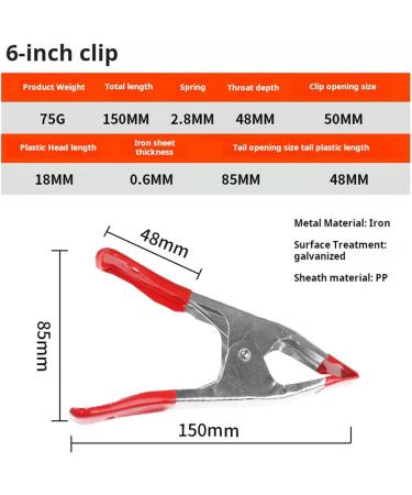 Luojuny Robust Rustproof Spring Clip - A-Shaped Awning Fastening Clamp (1/8 Pack) for Outdoor Use - Thick & Durable for Woodwork & Tents - Buy Online on GoSupps.com