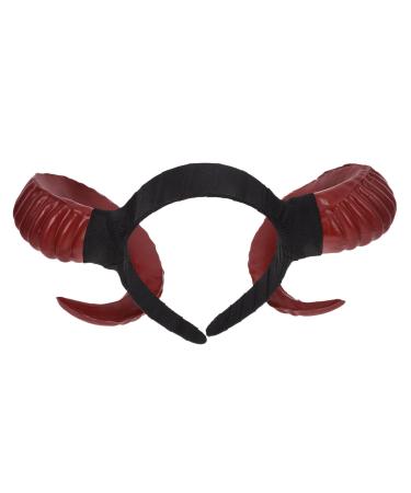ABOOFAN Gothic Sheep Horn Headbands Devil Horn Headband Animal Hair Hoops for Halloween Festival Evil Costume Party Hair Accessories Decorations