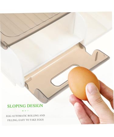 SHOWERORO Egg Carton Fridge Refrigerator Eggs Auto Rolling Egg Container Plastic Egg Tray Household Crisper As Shown 1 31X30X9.5cm - Buy Online on GoSupps.com