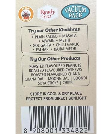 Nuttoz JEERA Khakhra Roasted Wheat Crisps with Cumin Seeds 180g (PACK OF 3) 60.00 g (Pack of 3) - Buy Online on GoSupps.com