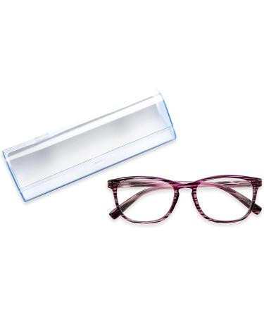 Foster Grant Women's Elana Pop of Power Blue Light Bifocal Reading Glasses - Purple 53mm - International Shipping Available - Buy Online on GoSupps.com