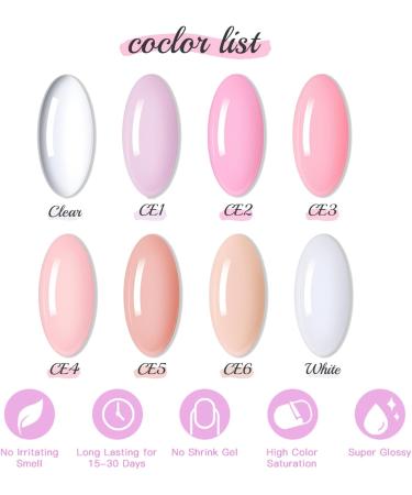 Gel Nail Polish - 8ml Builder Gel Clear Builder Nail Gel for Nails 5 In 1 UV Nail Polish Strengthener Extension Gel Base Gel Rhinestone False Nail Tips Glue Gel in a Bottle (8ml) - Buy Online on GoSupps.com