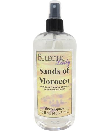 Sands Of Morocco Body Spray 16 ounces Body Mist for Women with Clean Light & Gentle Fragrance Long Lasting Perfume with Comforting Scent for Men & Women Cologne with Soft Subtle Aroma For Daily 16 Fluid Ounces