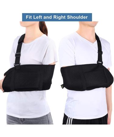 Yosoo Health Gear Medical Arm Sling Shoulder Sling - Large Breathable Immobilizer for Rotator Cuff Injury and Fractured Bones - Adult with Waist Strap - Buy Online on GoSupps.com