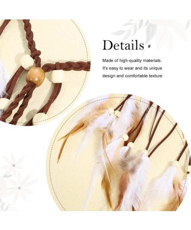 Zoestar Boho Feather Headband - Vintage Hippie Indian Headdress & Tribal Hair Accessories for Women & Girls | Perfect for Festivals! - Buy Online on GoSupps.com