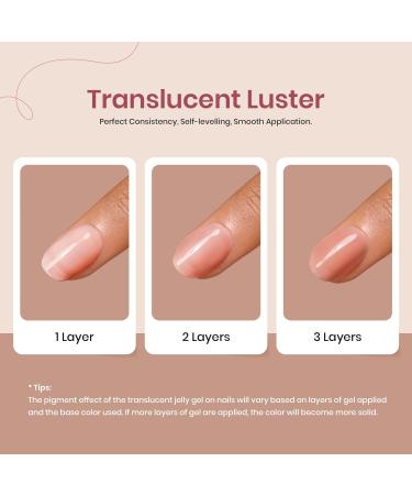 Beetles Jelly Gel Nail Polish Set 6 Neutral Nude Colours Translucent Brown Sheer Pink Soak Off UV Gel-DIY Nail Art Manicure Gifts for Women Girls - Buy Online on GoSupps.com