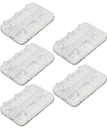 Nail Charms Durable Decorative Nail Art Rhinestones White Small 5 Boxes Beautiful for Travel for Girls (DQ-A03) - Buy Online on GoSupps.com