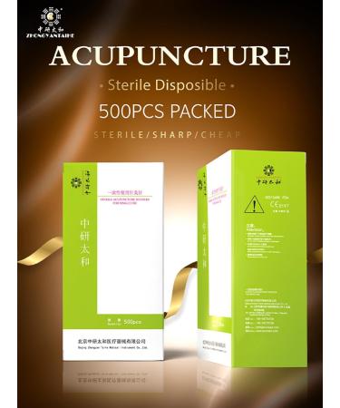 Zhongyan Taihe 500pcs Disposable Sterile Acupuncture Needles with Hose - All Sizes Sharp Ideal for Beauty & Massage (0.40mm * 75mm) - Buy Online on GoSupps.com