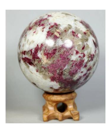 Natural Crystal Rough Natural Red Tourmaline Quartz Crystal Stone SphereBall