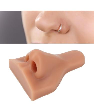3D Flexible Silicone Nose Model Flexible Fake Nose Practice Model for Piercing Practice Jewelry Display (Dark Skin Color) - Buy Online on GoSupps.com