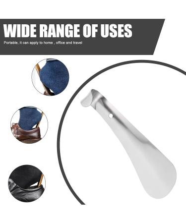 DOITOOL Stainless Steel Metal Shoe Horn Set - 2 Pcs Portable Travel Shoe Helper for Seniors, Men, Women, and Kids - 14.5cm - Buy Online on GoSupps.com