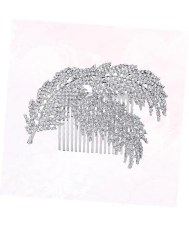 Didiseaon Bridesmaid Hair Comb Jeweled Hair Combs Rhinestone Headpiece Wedding Hair Comb Photography Props Silver Headpiece Tiara Hair Accessories Rhinestones Hair up
