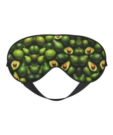 SSIMOO Avocado Pattern Soft Sleep Eye Mask Female Breathable Eye Patch Perfect for Travel and Relaxation Black