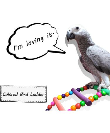 Buy SCSPECIAL VOGELADER: Colorful Flexible Wooden Parrot Swing Bridge for Nymphensittiche - 99 cm 16 Levels Perfect for Climbing & Hanging - International Shipping Available - Buy Online on GoSupps.com